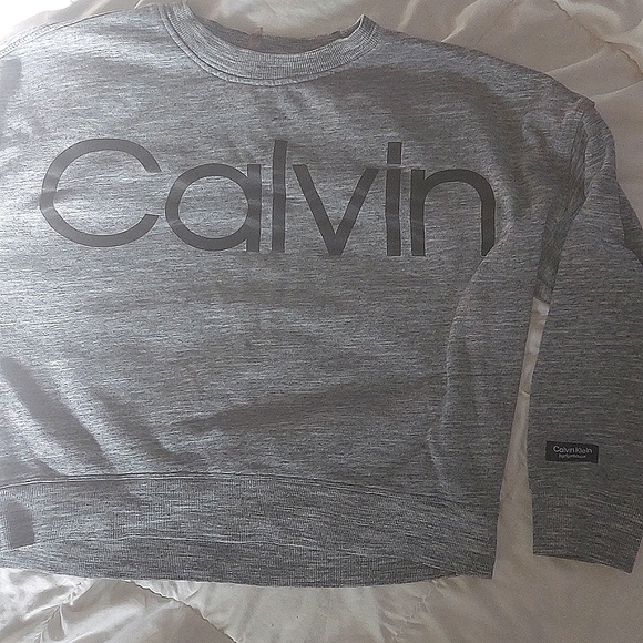 Calvin Klein Crop Sweatshirt - Picture 1 of 4
